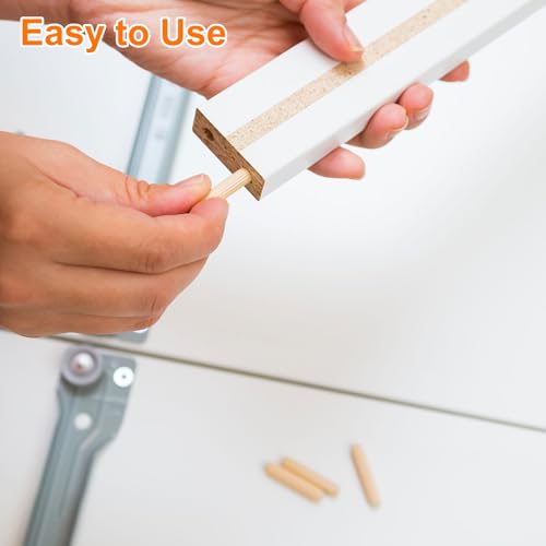 uxcell 100Pcs 1/2" x3-1/8 (12mmx80mm) Wooden Dowel Pins, Fluted Wood Beveled Ends Tapered Dowel Hardwood Pegs, Wood Dowels Rods for Furniture, DIY Crafts 1/2"x3-1/8" 100