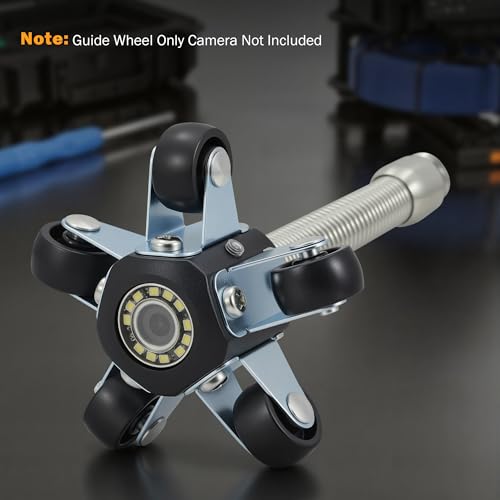 ZELCAN Sewer Camera Guide Wheel, 0.9 in / 23 mm Guide Wheels Protective Cover with Pulleys, Pipe Drain Inspection Camera Accessory for 3.5 in / 90 mm Pipes