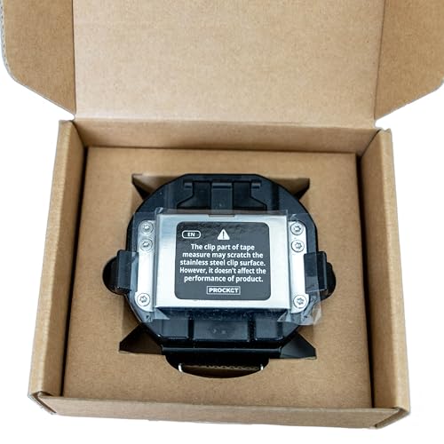 Universal Tape Measure Holder, Rotating Lock Function,Works with Any Clip Size, Belts up to 2" Wide, Made in Korea