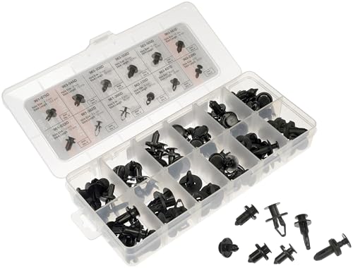 Dorman 030-741 Universal Push-Type Body Fastener Tech Tray, 90 Piece Universal Fit