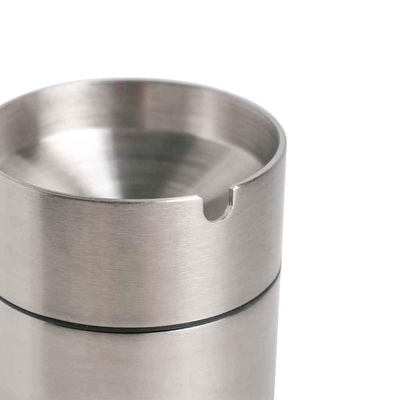 JOCHA Car Ashtray with lid smell proof Stainless Steel Portable Smokeless Detachable Windproof Self Extinguishing Butt Bucket Ash Tray for Most Car Cup Holder for Outdoor Travel Home Office (Silver) Silver 1 PACK
