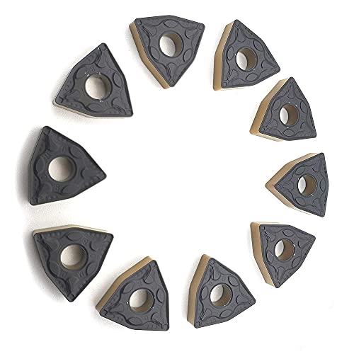 WNMG432 / WNMG080408-PM of CNC Carbide Inserts for Steel Turning Cutting Tools, The Chip Breaker PM fit for Semi-Finishing Metal Cutting, 10 PCS.