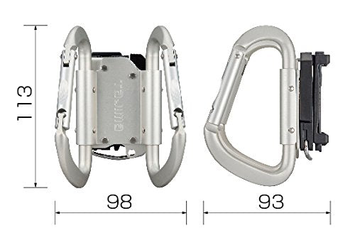 Tajima SFKHA-CLW Detachable Tool Holder, Aluminum, Carabiner, Large, Double