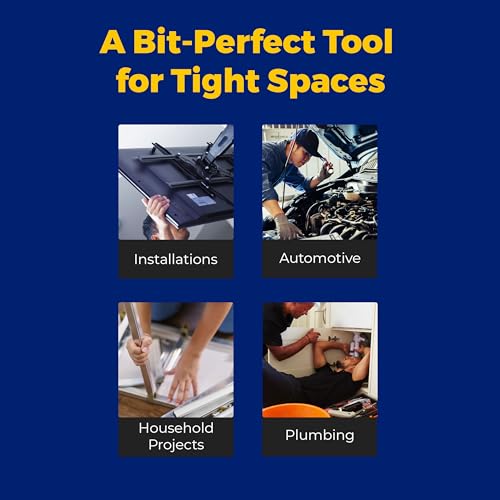 MEGAPRO® 13-in-1 Stubby Multi-Bit Screwdriver | Compact Driver | Small Screwdrive | Multi-bit Screwdriver for Tight Spaces