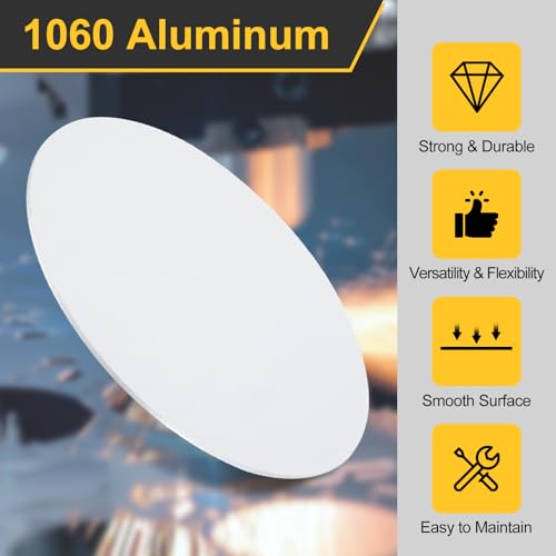 uxcell 4Pcs Aluminum Disc, 6"(150mm) Diameter 0.08"(2mm) Thickness Round Aluminum Sheets 1060 Aluminum Circle Plates for Metal Stamping 150mm x 2mm 4