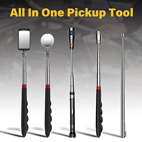 Magnetic Pickup Tool Set with Inspection Mirror, Birthday Gifts For Men Magnetic Tool Set