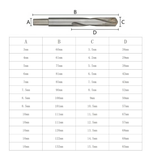 13 pcs Tungsten Steel Cemented Carbide Twist Drill Bits