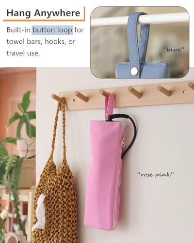 Holder & Mat for Hot Tools, Curling Iron Flat Iron Heat Resistant Hair Tools Travel Bag - Ideal for Home, Travel, Gift (Blue 2 Pack) Blue 2 Pack