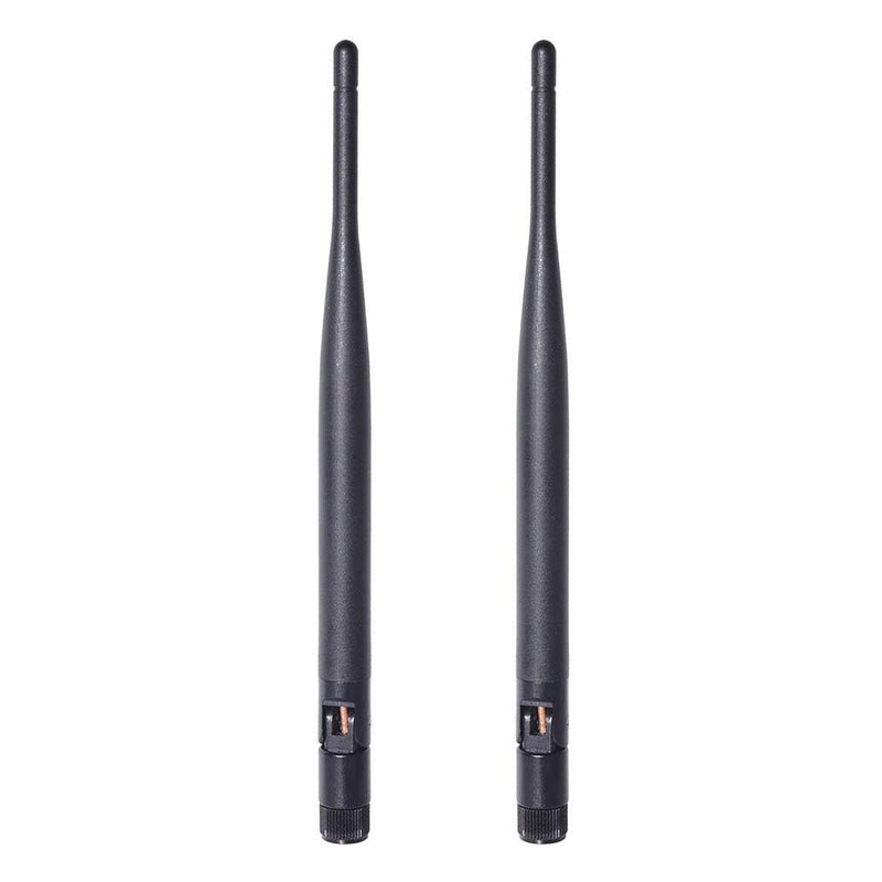Bingfu Dual Band WiFi 2.4GHz 5GHz 5.8GHz 6dBi SMA Male Antenna (2-Pack) for Wireless Vedio Security IP Camera Recorder Surveillance Recorder Truck Trailer Rear View Backup Camera Reversing Monitor