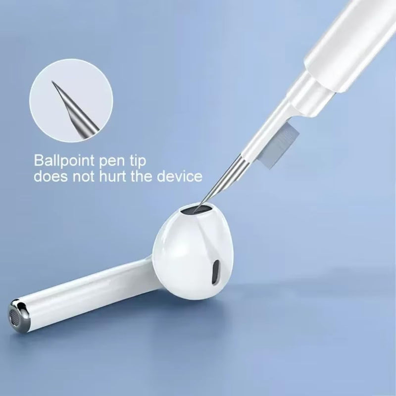 Bluetooth Earphones Cleaning Tool for Airpods Pro 3 2 1 Earbuds Case Cleaner Kit Cleaning Brush Pen for Xiaomi iPhone Earbuds (White) White
