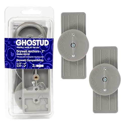 GS2 Wall Mounting Solution – Patent Pending Backing Plate Increases Drywall Strength – Reliable, Easy No-Stud Installation for TVs, Shelves & Cabinets - 2 Pack 2"