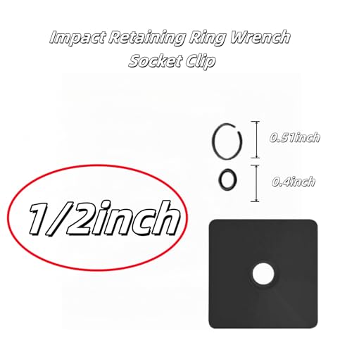 3/8" & 1/2" Impact Retaining Ring Friction Ring Lock Rings With O-Ring