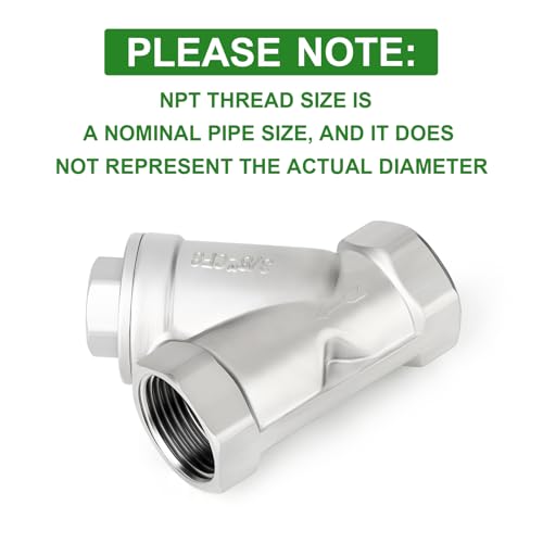TAISHER 1PCS 304 Stainless Steel 3/8" NPT Female WYE Y Strainer Mesh Filter Valve CF8 WOG 800 3/8" BSP