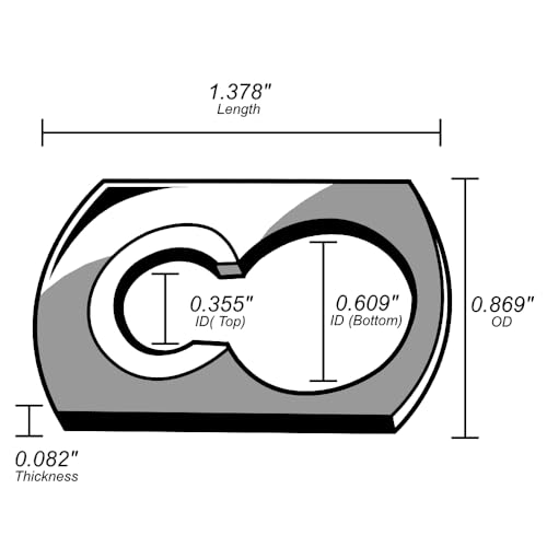 1/4" x 11/32" x 5/8" Aluminum Key Hole Washers for Hurricane Shutters (100) 100
