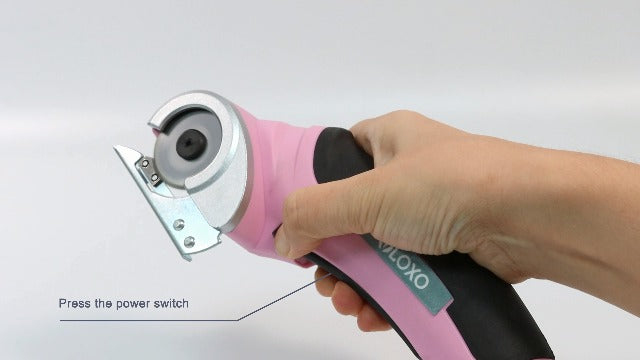 VLOXO Cordless Electric Scissors Cardboard Cutter with Replacement Blade Pink