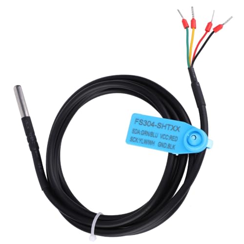 FS304 Digital Temperature Humidity Sensor with I2C Interface, Stainless Steel Probe for Room Soil Monitoring (SHT31)