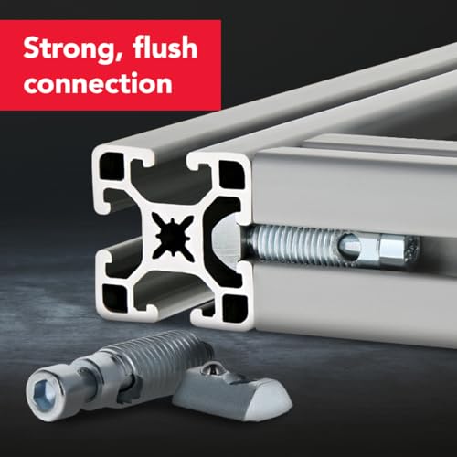 8020, 14197, 15 40 Series T-Matic Connector Internal Screw, Threaded Barrel, and T-Nut 80/20 Hardware HW for Aluminum Extrusions Extruded Profile (5) 5