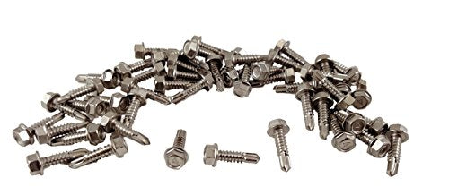 Chenango Supply #14 x 1 Stainless Hex Washer Head Tek Screws #14 x 1 inch