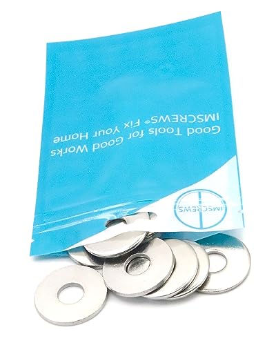 IMScrews M8 Extra Large Flat Washers - 304 Stainless Steel Washers GB5287 - Heavy-Duty Hardware for Superior Load Distribution - Pack of 25