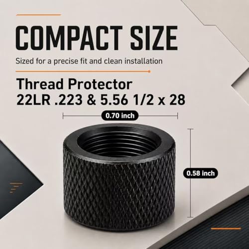 12-Pack 6 x 5/8x24 & 6 x 1/2x28 Thread Protector, Steel Black 6P-5/8x24 & 6P-1/2x28