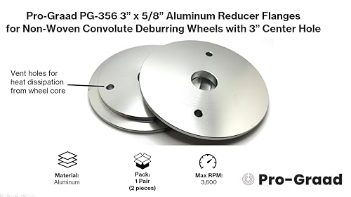 356 Reducer Flanges 3" to 5/8", Aluminum, 1 Pair 3" to 5/8"