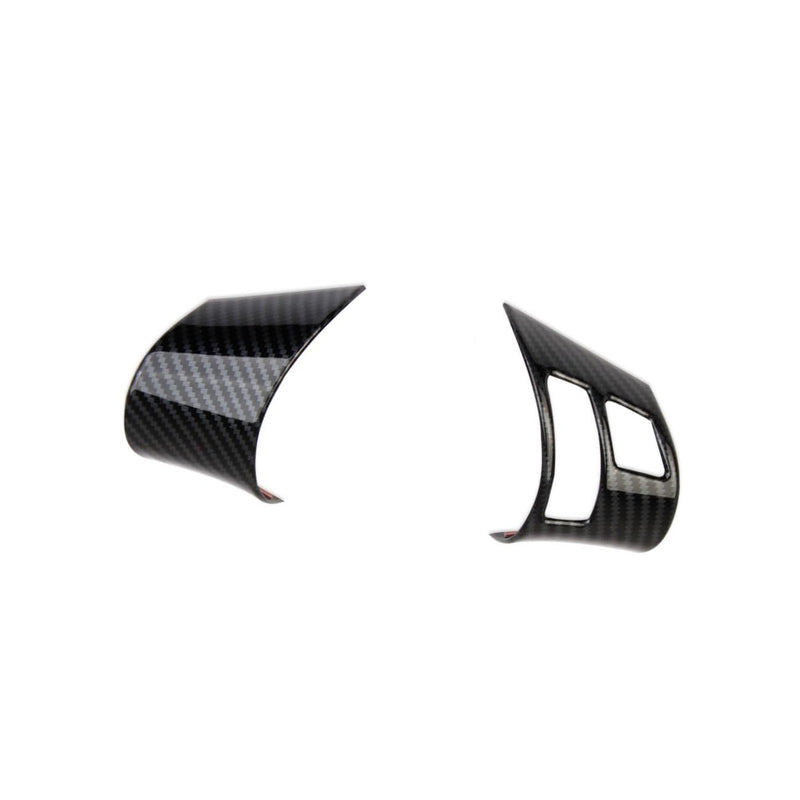 Carbon Fiber Style Interior Steering Wheel Trims Cover Accessoriess for 2006-2013 Chevy Corvette C6 (Both Sides Trim(for 06-11)) both sides trim(for 06-11)