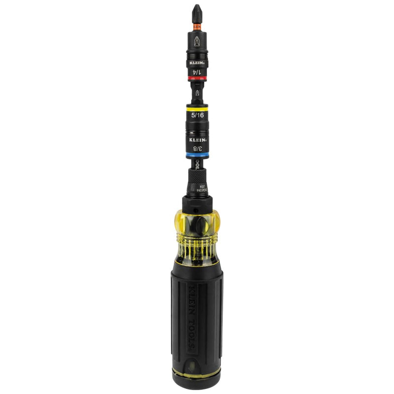  [AUSTRALIA] - Klein Tools 32517HD KNECT 17-in-1 Impact-Rated Hybrid Screwdriver/Nut Driver, Magnetic, Flip Socket, 11 Bits, 3 Nut Drivers, Bit Holder, Square Adapter