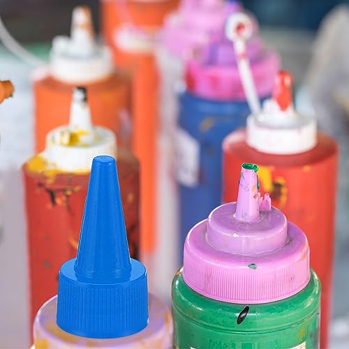 Patikil Twist Bottle Caps, 25Pcs - 20/410 Squeeze Bottle Caps for Glue & Paint Dispensing, Black 20mm