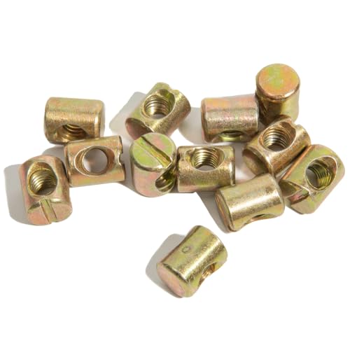 Baby Bed Crib Screws Hardware Replacement Kit, 25-Set M6x40mm/ 50mm/ 60mm/ 70mm/ 80mm Hex Drive Socket Cap Screws Barrel Nuts M6