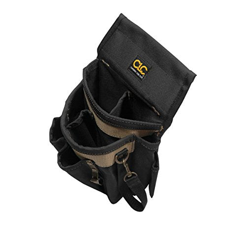 CLC Custom Leathercraft 1505 Electrician's Tool Pouch, 10-Pocket,Black/Tan