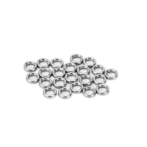 INJORA Washers Spacers- M2.5 Flat Stainless Steel Washers Spacers for 1/18 RC Crawler TRX4M,80PCS (4M-52) (Pack of 3) 4mm (Pack of 3)