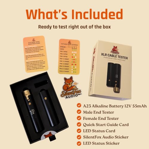 XLR Cable Tester, 3-Pin Microphone Continuity Checker