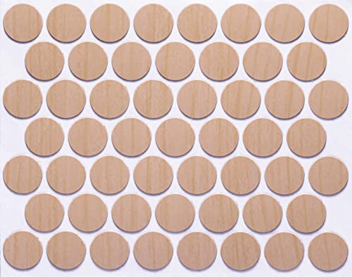 FastCap - Screw Hole Covers, 9/16" (14mm) Stickers - Professional Woodworking & Cabinetry. 5 - Sheets (265-Caps) - Woodgrain PVC, Color - Hardrock Maple