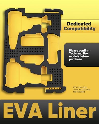 EVA Liner Organizer Compatible with GenII Tool Box DWST17807/DWST17808, Fit for Cordless Drill DCD777 and Impact Driver DCF787/DCK277D2