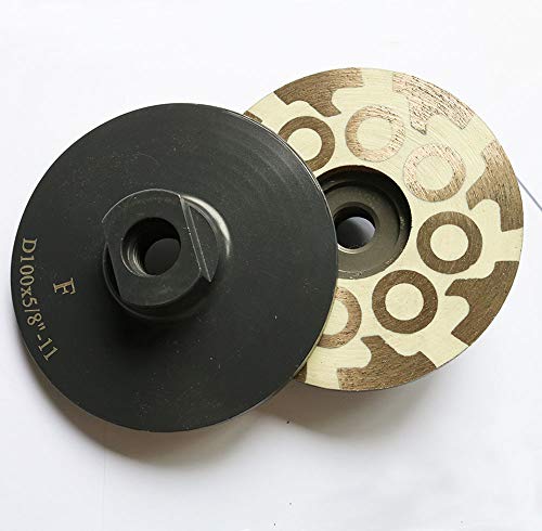 JDK 4 Inch Diamond Resin Filled Cup Wheel Grinding Wheel with Thread 5/8“-11 for Granite Stone and Tiles (Fine) Fine