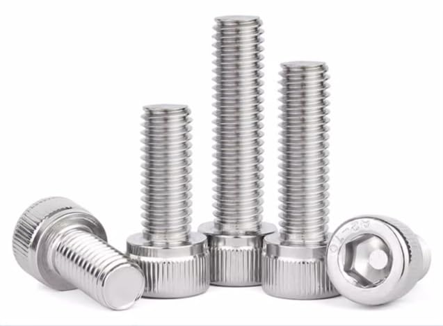 304 Stainless Steel DIN912 Screw Kit - M2 M3 M4 M5 Hex Socket Cap Head Multiple Length 4-25mm with Nuts washers Total 1600pcs Assortment Corrosion Resistant Silver M2-TO-M5