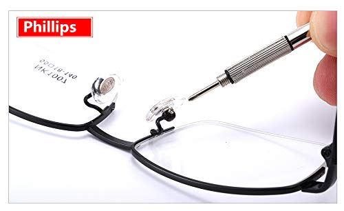 【100-Piece 4-in-1 Mini Eyeglass Screwdriver Set】Phillips, Flathead, Hex Bits – Portable Eyewear Repair Tool Kit for Glasses, Sunglasses, Watches & Small Electronics – Compact Travel Size