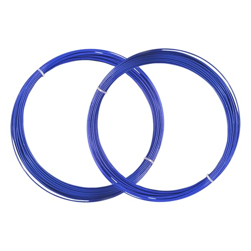 100FT Diameter 1.6MM Connecting Wire Hinge Pins Conveyor Belt Steel Buckle Threading Pins Wire Conveyor Belt Stainless Steel Rubber Covered Threading Pins for U1, 30m/Reel Blue