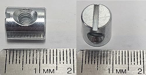 (25) Cross Dowels/Barrel Nuts - 10-24 12mm X 10mm Zinc-Plated CNC