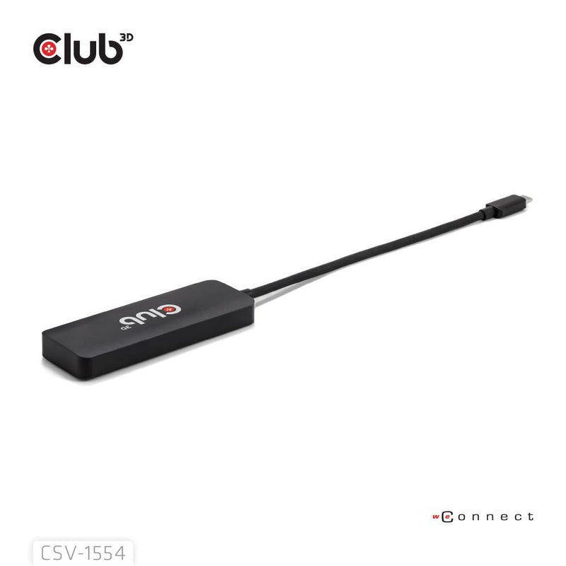 Club 3D CSV-1554 USB Type C(DP Alt-Mode 2.1) to HDMI Triple Monitor 4K60Hz M/F MST hub