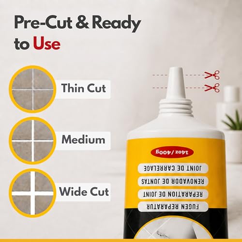 ISPAR Tile Grout Repair Kit – Dark Gray Grout Filler 8.8 oz, Pre-Mixed Grout Repair Paste, Ready to Use Tile Joint Filler for Bathroom & Shower Tile, Includes Spatula