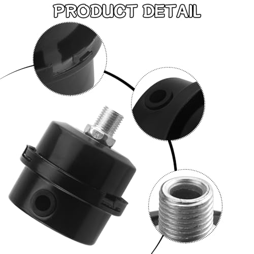 WMYCONGCONG 2 PCS 1/4" 12.5mm Air Compressor Silencer Filter Metal Air Compressor Intake Filter Noise Muffler Silencer (12.5mm) + 2 PCS Filter Element Replacement