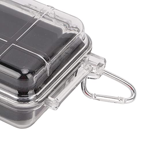 Alomejor Storage Box, Compact EDC Case with Anti-Skid Rubber Pad ABS Plastic Impact-Resistant for Camping Hiking Water Sports Enthusiasts