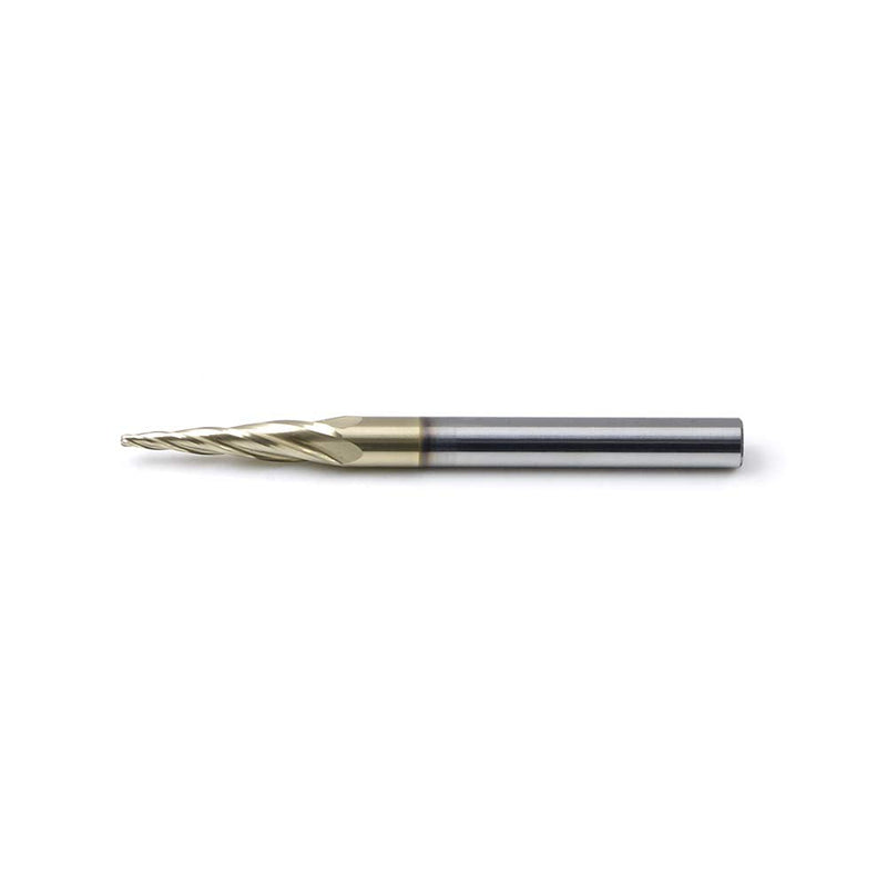 PANHAM 1/16 Inch Ball Nose Upcut CNC Spiral Router Bit 5.4 Degree Tapered Angle for 2D and 3D Wood Carving Solid Carbide ZRN Coating 4 Flutes,1/16" X 1" X 1/4"X 3"