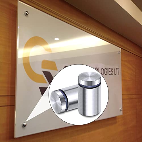 DAJAVE 50 Pack Standoff Screws 1/2x 3/4 Inch Stainless Steel Wall Standoff Mounts Sign Mounting Hardware for Hanging Acrylic Picture Frame, Glass Mounting, Office Signs, Includes Screws & Anchors