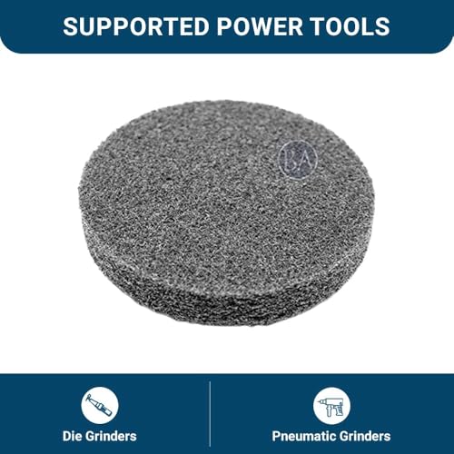 Benchmark Abrasives 3 Inch Sanding Discs Quick Change Silicon Carbide Surface Preparation Wheels, Polishing Wheel for Drill & Die Grinder Sanding Disc, Paint Stripper & Removal - (5 Pack)(Grey) Grey - Super Fine