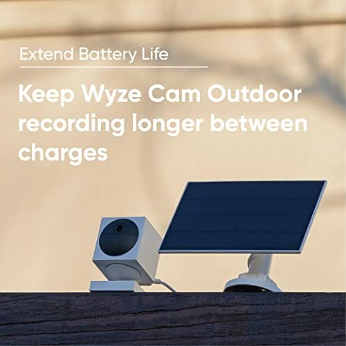 WYZE Solar Panel - Compatible with Wyze Cam Outdoor v1/v2 and Battery Cam Pro, Continuous Power with 2.5W 5V Charging