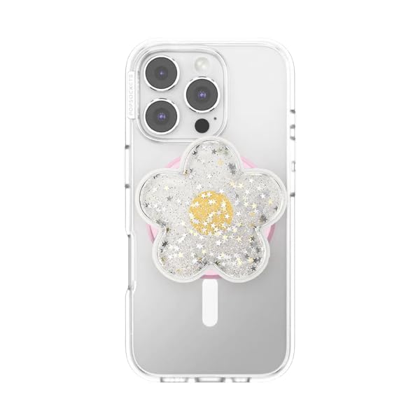 PopSockets Phone Grip for MagSafe, Magnetic Holder- Squishy Pink Daisy | Removable, For Kindle / Android / iPhone, With Magnet, Squishy, Jelly, Flower, Floral