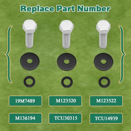 3PCS 19M7489 Spindle Blade Hex Head Bolt Replace M123520 M123522 M16-2.0