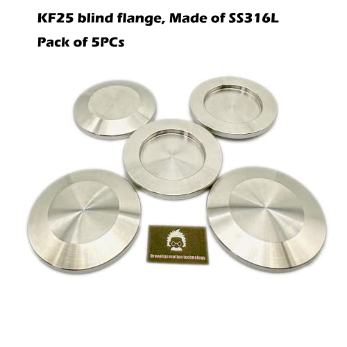 KF25 NW25 ISO-KF25 Flange Cap Flange Blind Flange Blank (Pack of 5 PCs, 316L) 316L KF25 5 PCs